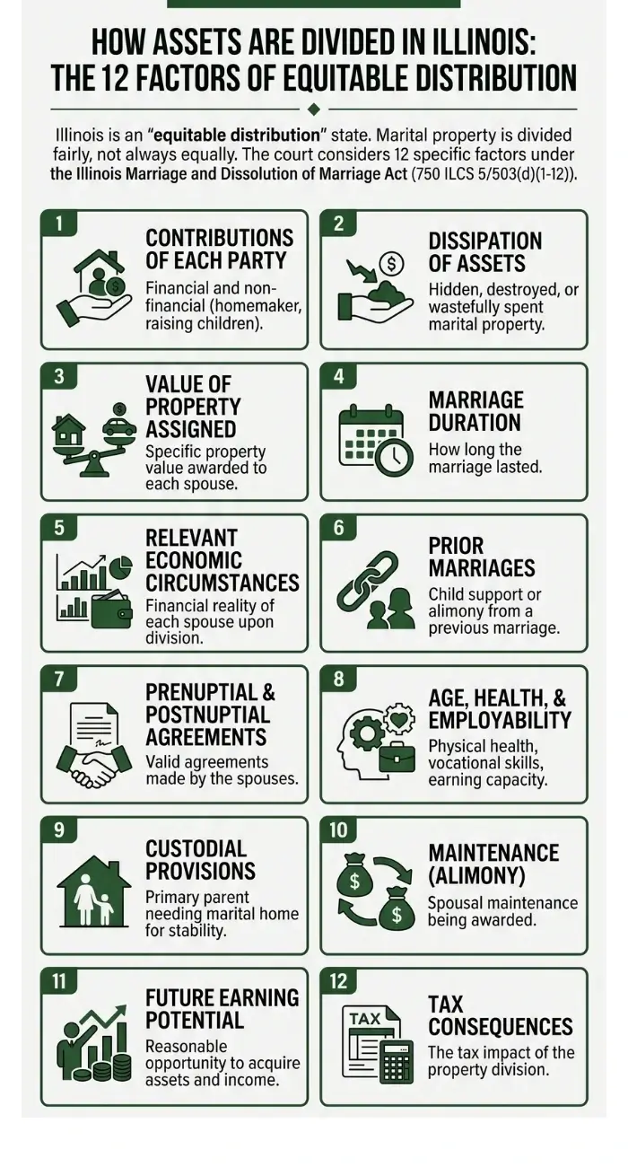 The 12 Factors Of Equitable Distribution In Illinois